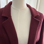 Oversized, open front, long sleeve, front lapel, cardigan/coat jacket/coatigan Red Photo 4