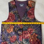 Vintage Best American Clothing Co Floral Vest Fits Womens Small Medium Satin Purple Photo 5