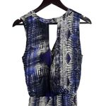 Parker Dress Printed Silk Sleeveless Vneck Peekaboo Back Small Photo 3