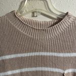 Striped Knit Sleeveless Top Tan Size XL Photo 3