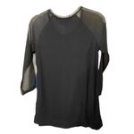 Vera Wang New Simply Vera  Black Tshirt with‎ chiffon sleeves Sz S Photo 8