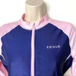 Tesla  navy pink full zip scuba lightweigh jacket M Photo 1