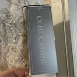 Oleg Cassini  satin lace strapless trumpet beaded wedding‎ dress 6 Photo 14