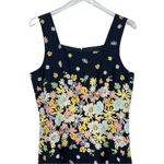 Loft  dress size 8 navy yellow daisies floral sleeveless fit and flare shift NEW Photo 2