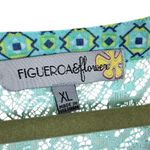 Figueroa & Flower Colorful 3/4 Balloon Sleeve Lace Back Lightweight Blouse Sz XL Photo 3