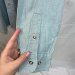 Vintage ACME light wash blue denim embroidered looney tunes button cotton shirt Size XL Photo 5