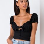 Princess Polly  Elouise Crop Top - Black - 2 Photo 2