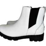 Sorel  Chelsea Lennox Lug Sole Ankle Boots White Leather Women’s Size 9.5 Photo 1