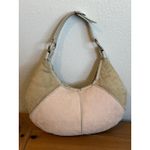 UGG Bag Purse Shoulder Handbag Pink Tan Suede Shearling Malibu Boho Handbag Photo 1