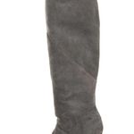 Michael Kors Michael Size 6.5 Grey Suede Leather Knee High Slouch Boots Photo 0