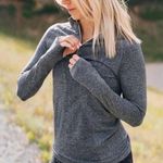 Zyia  Active Fog Performance 1/4 Zip Pullover Sweatshirt Gray Long Sleeve Photo 0