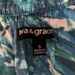 Ava & Grace Shirt Womens Small Blue White Floral Botanical Tunic Boho Peasant‎ Photo 6