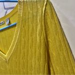 autumn cashmere  yellow sweater cardigan v nec size S Small :001: Photo 5
