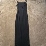 Pretty Little Thing NWT  Dress Womens 4 Small Long Bodycon Strappy Black Stretch Photo 2