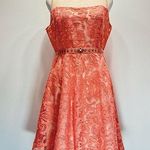 Ryu : ModCloth Melon Lace Sleeveless Illusion Neckline Party Dress w Rhinestones Photo 0