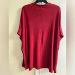 Victoria Collection New York dark red poncho knit silver studded One size NWT Photo 5