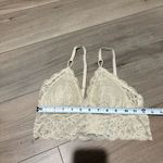 Aerie New Blooms Lace Padded Triangle Bralette tan nude size medium Photo 4