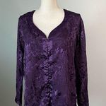 Victoria's Secret VICTORIA SECRET | Vintage Purple Satin Sleep Top Sz S Photo 0