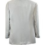 Alice + Olivia Open-Front Collarless Blazer White Size 4 Photo 1