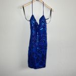 B. Darlin Womens Royal Blue Sequin Sleeveless Formal Mini Dress Size 15/16 Photo 1
