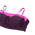Kona Sol Burgundy Pink Colorblock Square Neck Bandeau Bikini Swim Top Sz Medium Photo 3