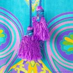 Tolani blue Electric Paisley‎ Shift Dress with tassle half Photo 2