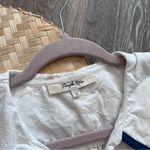 Simple‎ retro pinup style Peter Pan collared blouse white & blue Size XS Photo 1