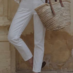 Everlane "The Summer Jean" High Waist Ankle Cropped Rigid Bone White 25 Photo 0