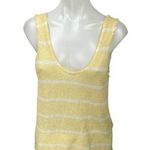 ZARA Yellow White Striped Sleeveless Knit Scoop Neck Pullover Tank Top Size S Photo 0
