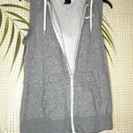 Nike Heather Gray Full-Zip hoodie vest with White SWOOSH logo Size S/P Photo 2