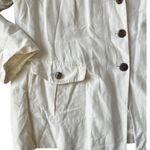 Lane Bryant  silk/linen blend safari blazer white Photo 4