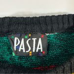 Vintage 80’s 90’s PASTA Colorful Bird Sweater Black Size L Photo 6