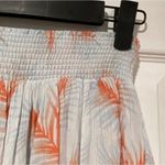 Hollister Forever 21 Size L Tropical Smocked Elastic Waist Blue Coral Flowy Shorts Photo 3