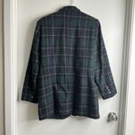 White Stag Vintage  Wool Blend Green & Navy Plaid Blazer Jacket Women's Size 12 Photo 1