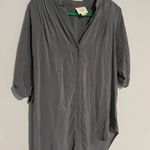Maeve Anthropologie  Juni 100% Blouse In Gray Short Sleeve Size S Photo 9