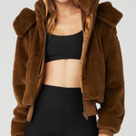 Alo Yoga  Faux Fur Foxy Jacket Chocolate XS Photo 0