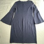 Ralph Lauren Lauren Dress Womens 8 Navy Blue Bell Sleeve Metallic Sheath Party Photo 1