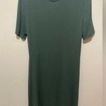 White House | Black Market Sage Green Mini T-Shirt Dress Size Medium Photo 3