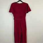 Alex Marie | Red Flutter Sleeve Tie Waist Formal Jumpsuit Size 6 Photo 5