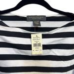 Banana Republic Vintage Y2K  Black White Striped Stretch Fitted Top Small Preppy Photo 2