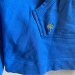 Lilly Pulitzer Popover Solid Blue Half Zip Sweatshirt w/Kangaroo Pocket Sz S EUC Photo 5