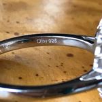 Natural Red Sapphire Moissanite Sterling Silver Ring Size 10 Photo 4