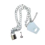 Fashion Jewelry Lock Pendant Necklace Silver Photo 3