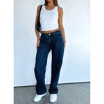 White Fox Boutique White Fox Jeans Wide Leg Indigo Wash Size XS Blue Photo 4