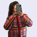 Daisy Street Colorful Puffer Jacket Photo 0
