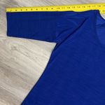 Diana Belle Heather Blue Short Sleeve Cold Shouder Silky Shirt Size Large Photo 10