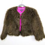 BE Be faux fur Cropped jacket Size M Photo 0