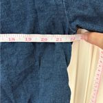 Pilcro Cropped Henley Denim Blouse Size Small Blue Photo 5