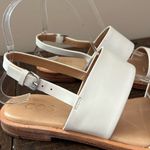 COS  Sandals Double Strap Flat White Leather Size US 8 Photo 4