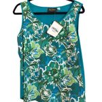 Bob Mackie  Wearable Art Womens Sleeveless Floral Print Tank Top Medium NWT Photo 0